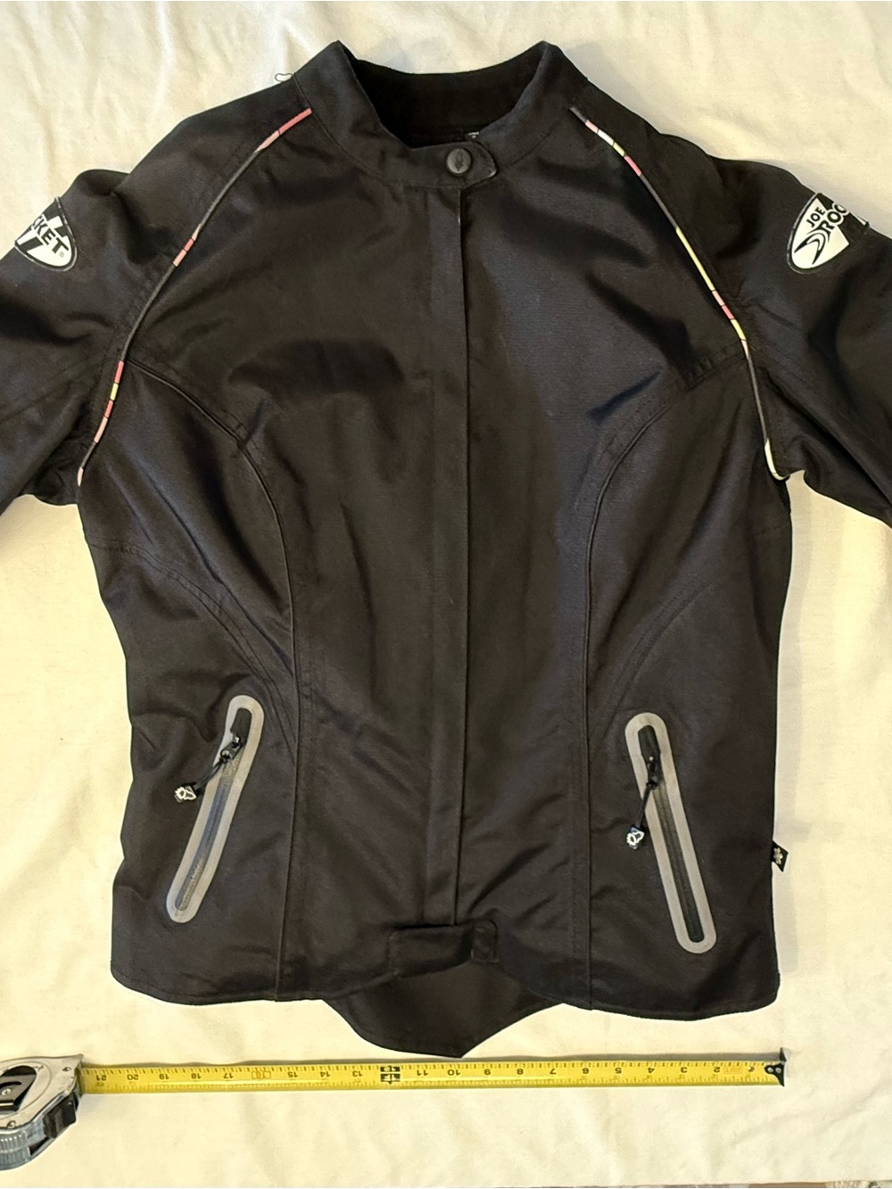 Joe Rocket Black Women's Motorcycle Jacket with pink Accents